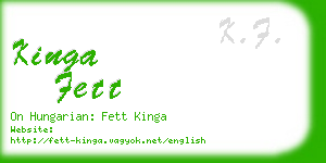 kinga fett business card